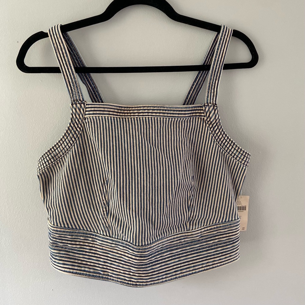 Anthropologie Striped Denim Top (BNWT)